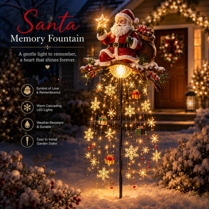 LAST DAY 70% OFF ❤️ Cardinal Memory Fountain – Lighted Christmas Remembrance Garden Decor