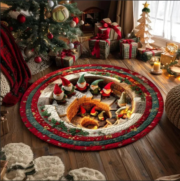🎅3D Christmas Gnome Optical Illusion Rug | Fun & Festive Must-Have Home Décor