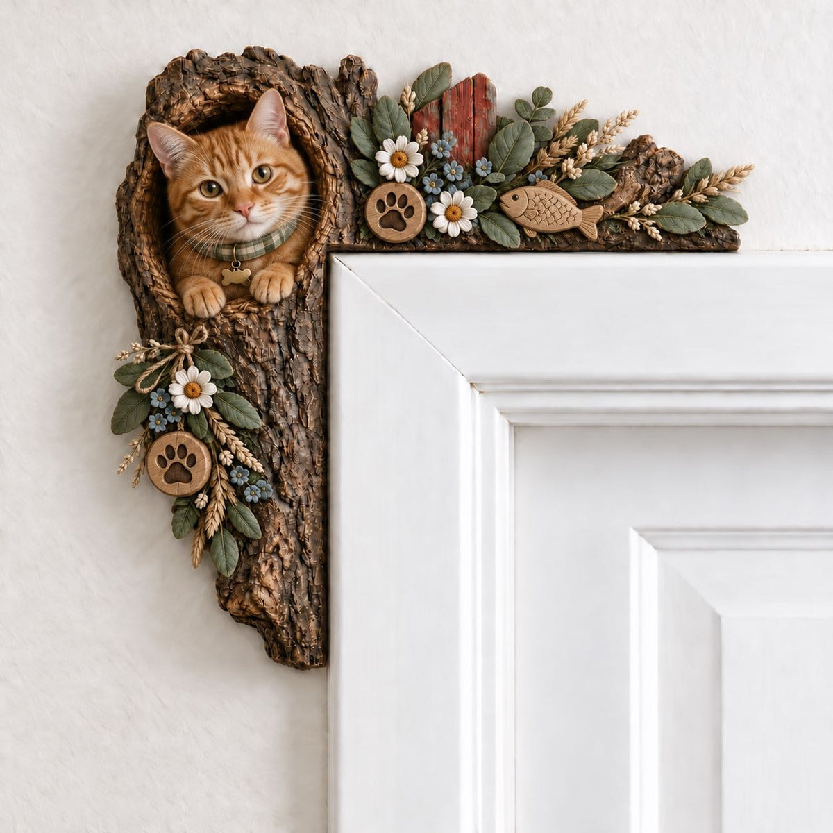 🎄✨ Cozy Christmas Woodland Door Frame Decor