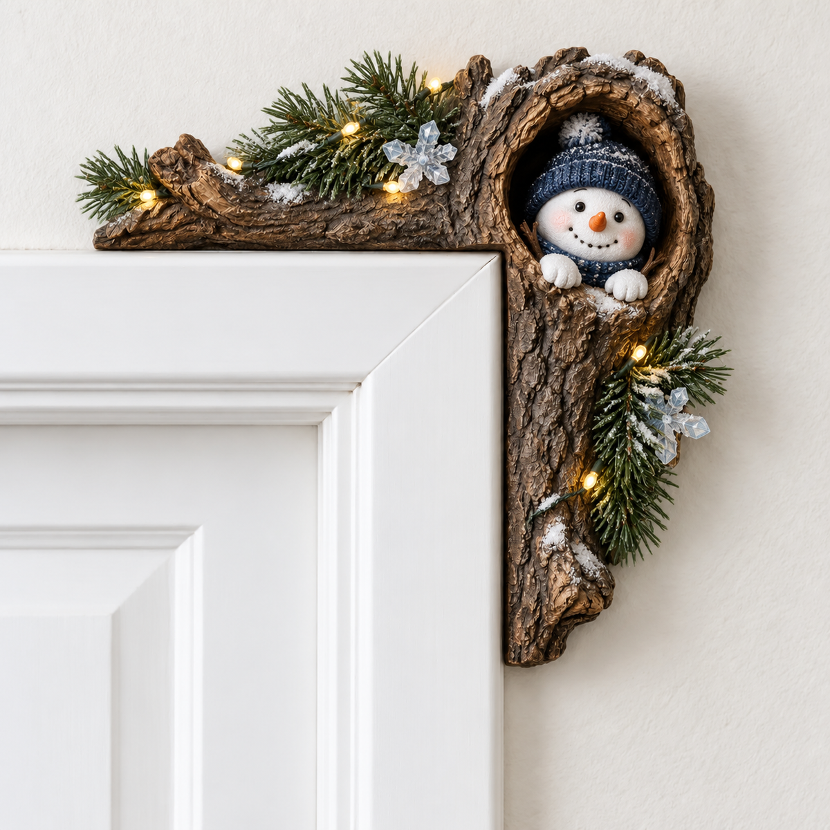 🎄✨ Cozy Christmas Woodland Door Frame Decor