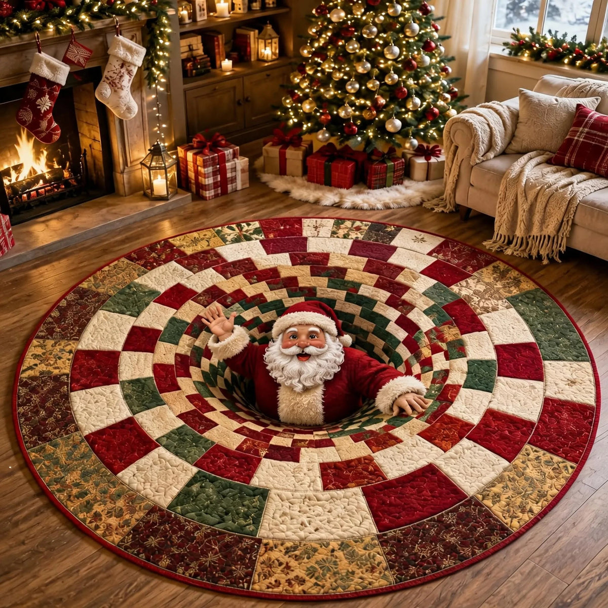 🎅3D Christmas Gnome Optical Illusion Rug | Fun & Festive Must-Have Home Décor