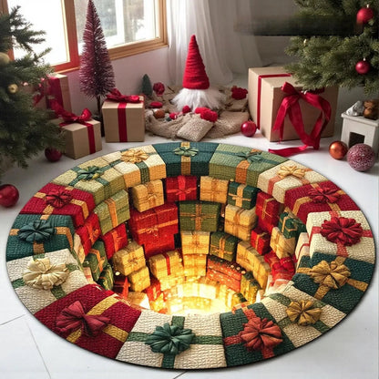 🎅3D Christmas Gnome Optical Illusion Rug | Fun & Festive Must-Have Home Décor