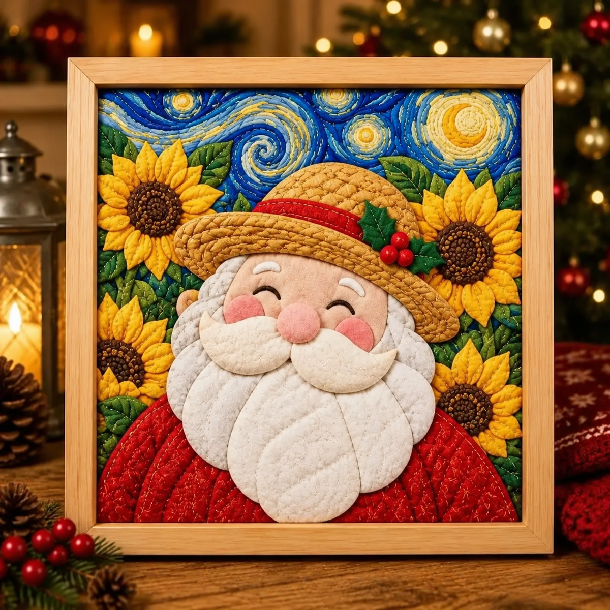🎨 Santa’s Christmas Masterpieces No-Sew Fabric Art Collection