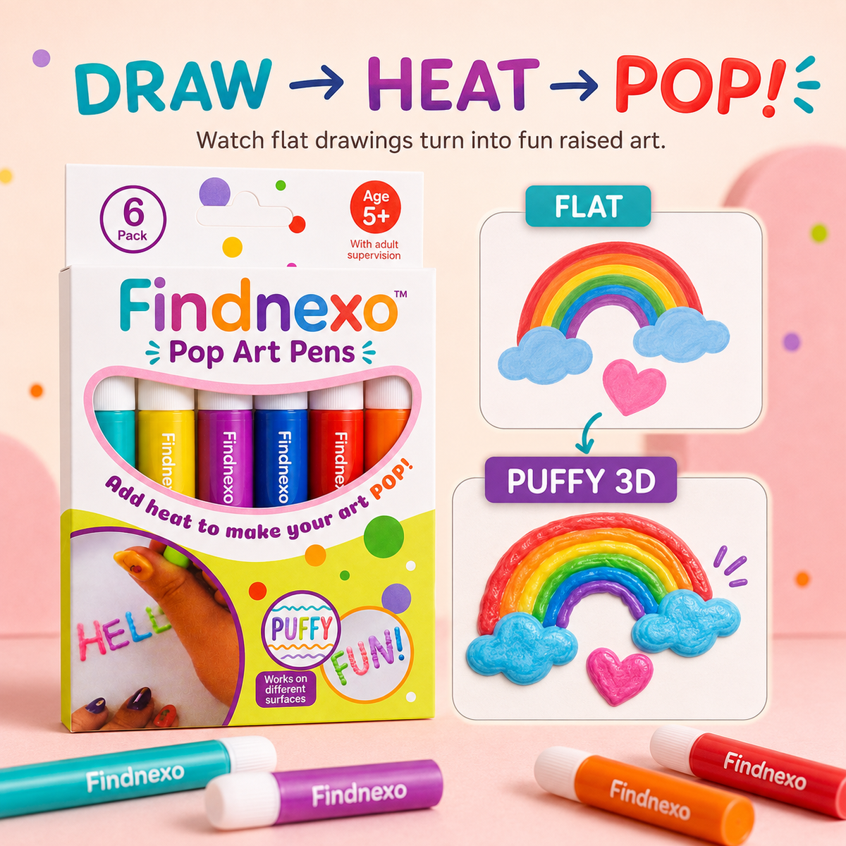 3D Relief Art Pen – Turn Flat Drawings Into Touchable 3D Art
