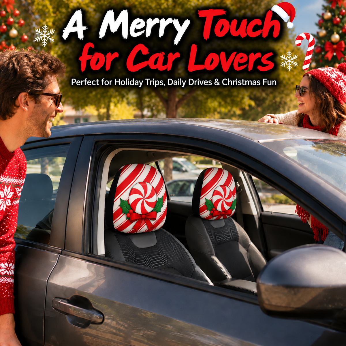 Christmas Character Car Headrest Cover Collection™