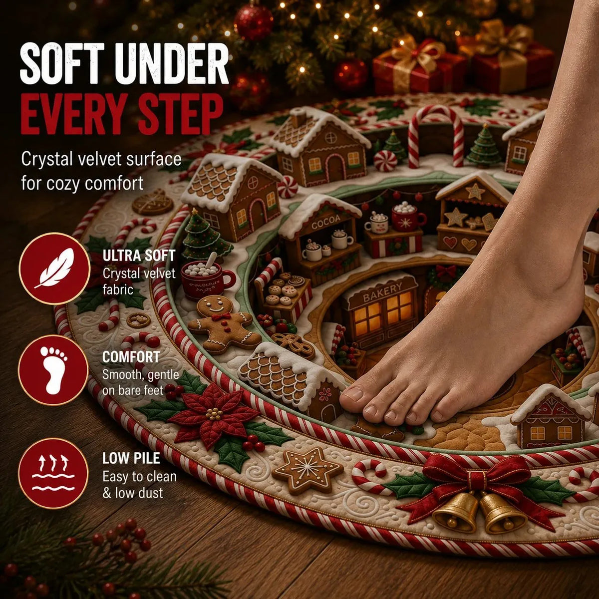 🎅3D Christmas Gnome Optical Illusion Rug | Fun & Festive Must-Have Home Décor