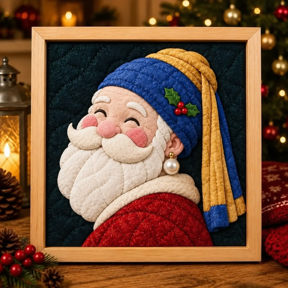🎨 Santa’s Christmas Masterpieces No-Sew Fabric Art Collection