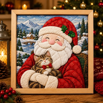 🎨 Santa’s Christmas Masterpieces No-Sew Fabric Art Collection