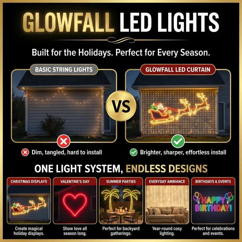 TODAY'S SPECIAL OFFER-50% OFF 🔥Christmas LED Curtain String Lights