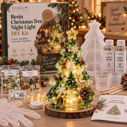 🎄 Resin Christmas Tree Night Light DIY Kit