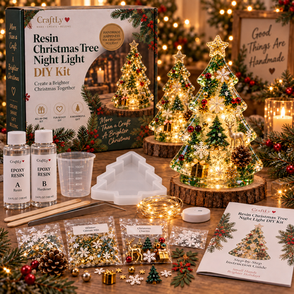 🎄 Resin Christmas Tree Night Light DIY Kit