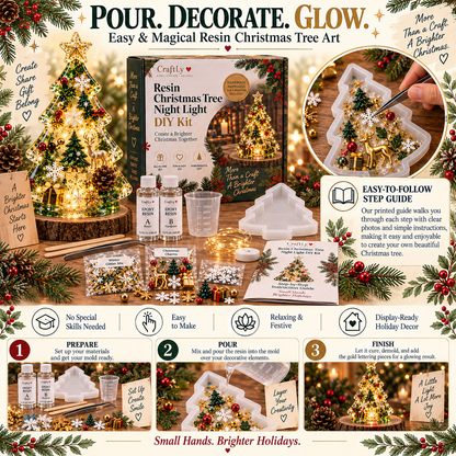 🎄 Resin Christmas Tree Night Light DIY Kit