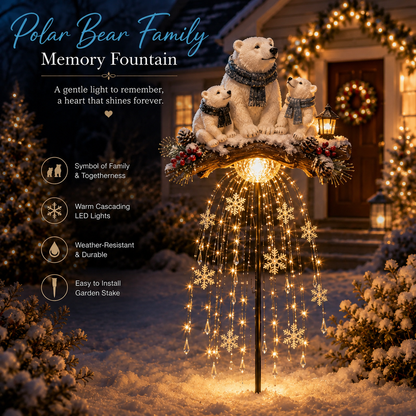 LAST DAY 70% OFF ❤️ Cardinal Memory Fountain – Lighted Christmas Remembrance Garden Decor
