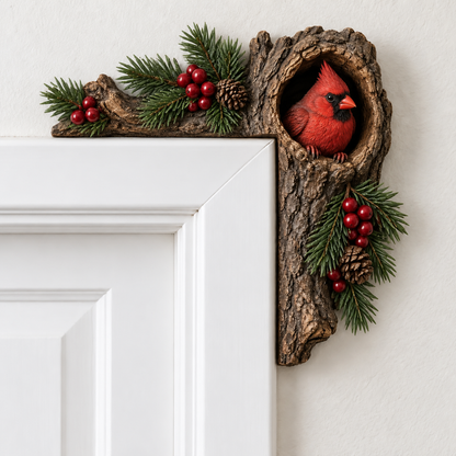 🎄✨ Cozy Christmas Woodland Door Frame Decor