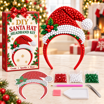✨ Christmas Sparkle Diamond Painting Headband Kit